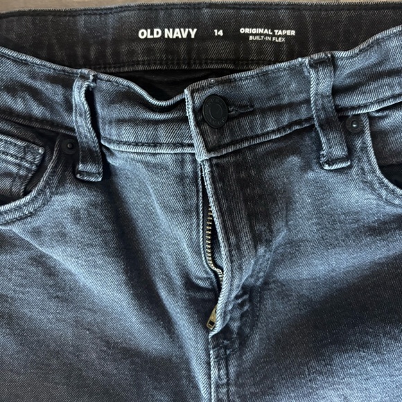 Kids Old Navy Size 14 Taper denim black - Picture 2 of 2